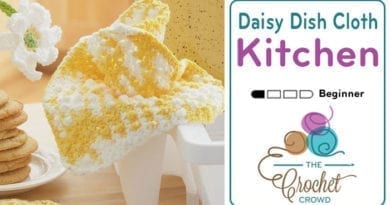 Crochet Daisy Dishcloth
