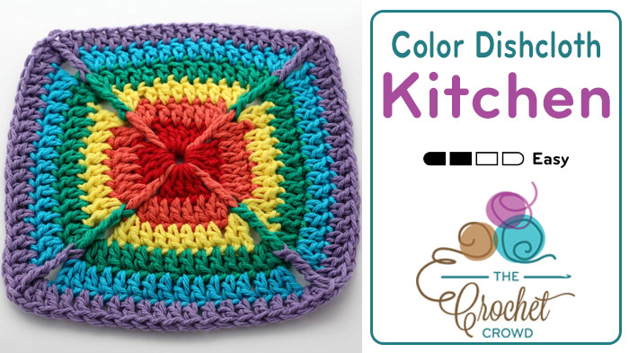 Crochet Over the Rainbow Dishcloth Pattern