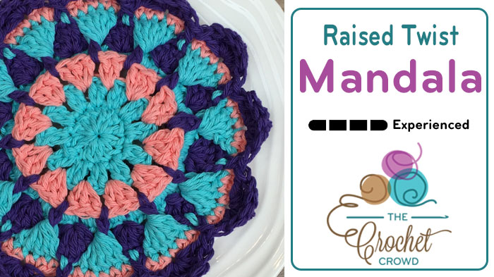 Crochet Raised Twist Mandala Pattern