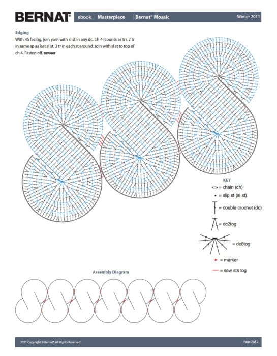 Crazy Eight Crochet Shawl Pattern Diagram