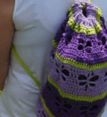 Crochet Dragonfly Bag