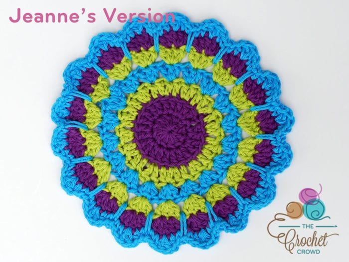 Crochet Shells Mandala, Crocheted by Jeanne Steinhilber