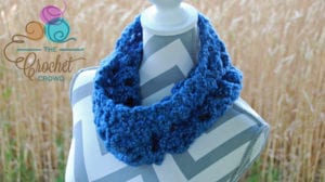 Crochet Alaskan Blue Cowl by Jeanne Steinhilber