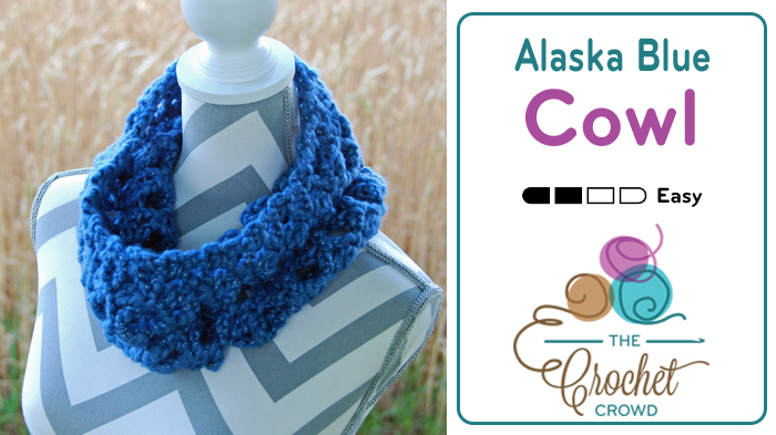 Crochet Alaskan Blue Cowl by Jeanne Steinhilber