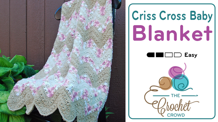 Crochet Criss Cross Chevron Baby Blanket