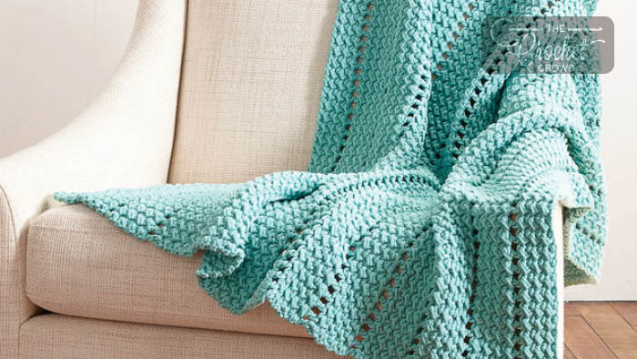 Crochet Eyelets Blanket