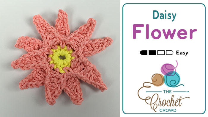 Crochet Daisy Flower Easy Crochet Flower Tutorial : 3 Steps (with