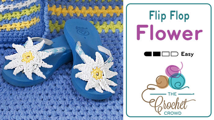 Crochet Flower Flip Flops