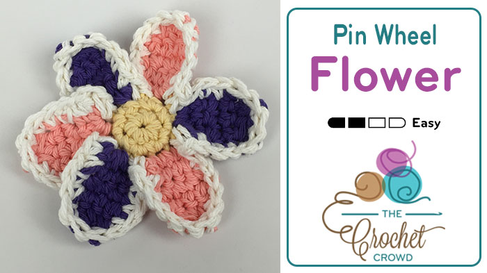 Crochet Pinwheel Flower