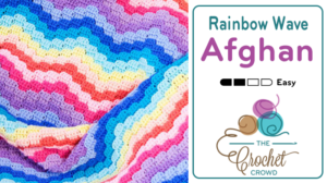 Crochet Rainbow Wave Afghan