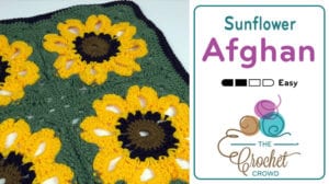 Crochet Sunflower Throw