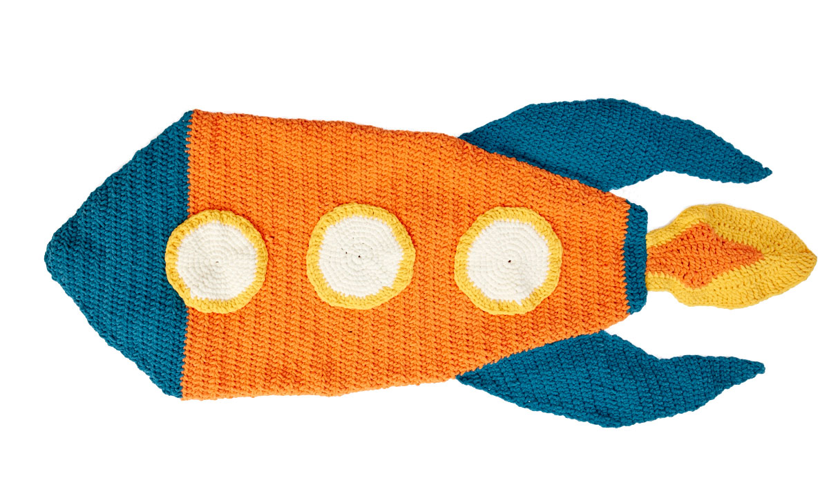 Crochet Spaceship Snuggle Sack Pattern