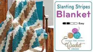 Crochet Slanting Stripes Blanket Pattern