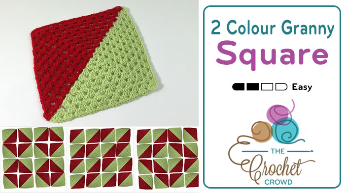 Crochet 2 Colour Granny Pattern + Tutorial