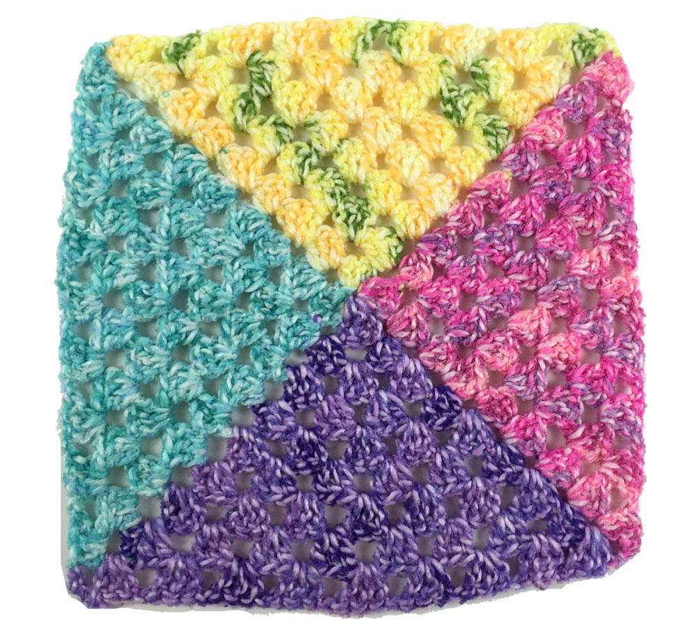 4 Colour Granny Square Afghans