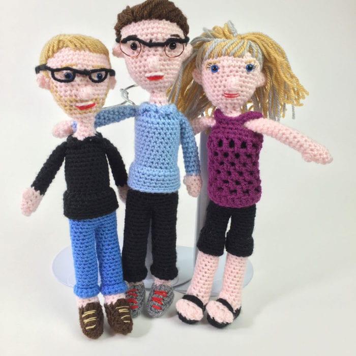 Crochet People: Mikey, Diva Dan and Jeanne of The Crochet Crowd