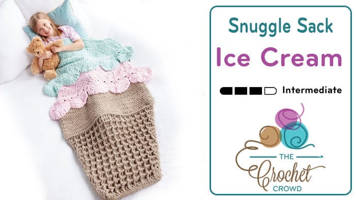 Crochet Ice Cream Snuggle Sack