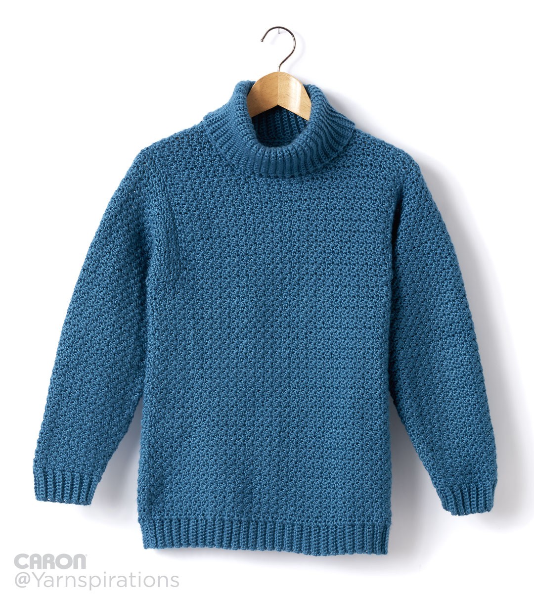Adult Crochet Turtle Neck Pullover