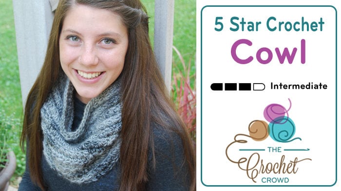5 Star Crochet Cowl by Jeanne Steinhilber
