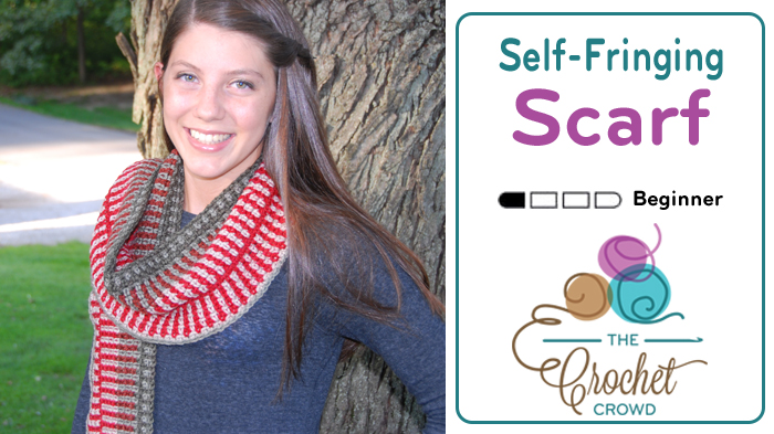 Crochet Self-Fringing Scarf Pattern