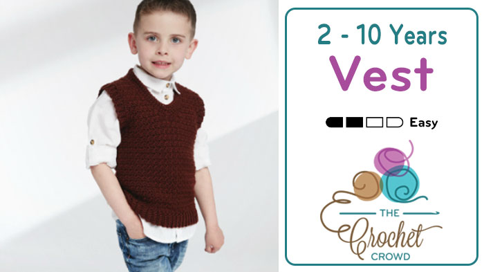 Crochet child 2025 vest pattern