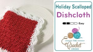 Crochet Christmas Scalloped Dishcloth Pattern