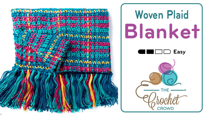 Crochet Woven Plaid Blanket