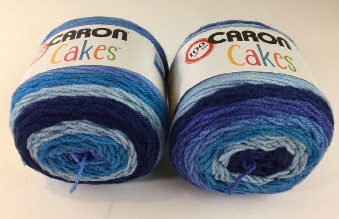 Caron Cakes Yarn on Mikey's Filming Table