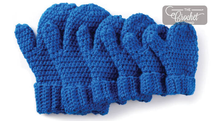 Crochet Family Mittens Pattern + Tutorial