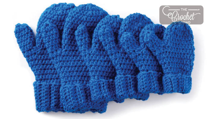 Crochet Family Mittens Tutorials The Crochet Crowd