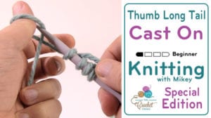 Knitting How to Cast On Thumb Long Tail Method