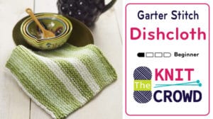 Knit Garter Stitch Dishcloth