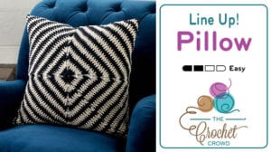 Line Up! Crochet Pillow by Yarnspirations