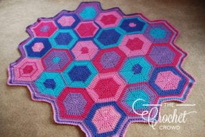 Crochet Happy Hexagon Afghan by Jeanne Steinhilber