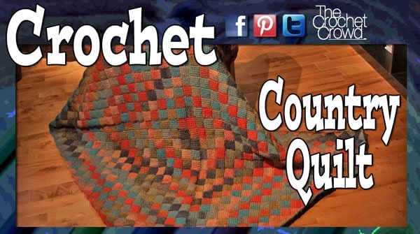 Country Entrelac Quilt in Crochet