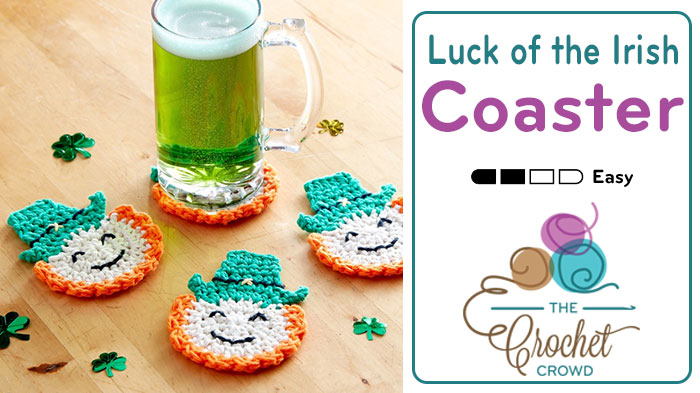 Crochet Luck of the Irish Coasters + Tutorial