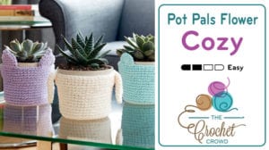 Crochet Pot Pals Flower Cozy