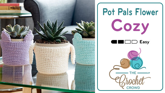 Crochet Pot Pals Flower Cozy