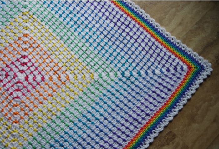 Crochet rainbow baby discount blanket pattern by flavia