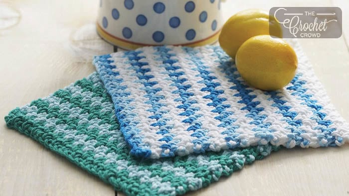 Stripes Crochet Dishcloth