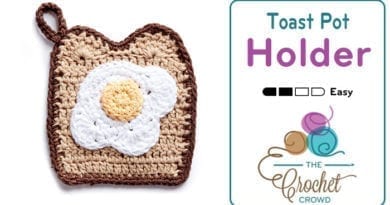 Crochet Toast and Egg Pot Holder