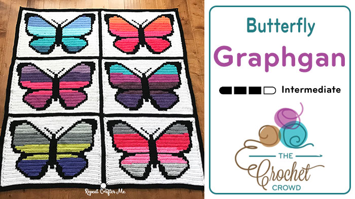 Crochet Butterfly Graphgan by Repeat Crafter Me