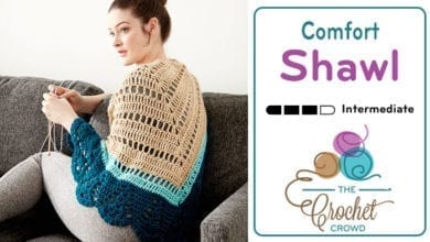 Crochet Comfort Shawl Pattern + Tutorial | The Crochet Crowd