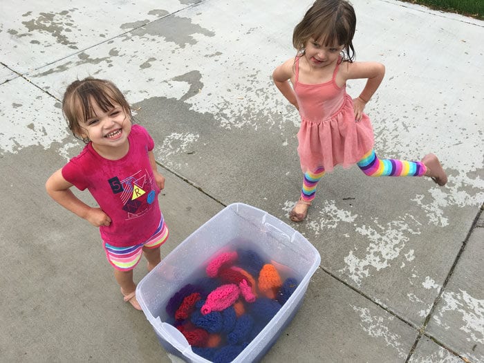 Water Balloons crocheted by Jeanne Steinhilber