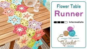 Crochet Flower Power Table Runner