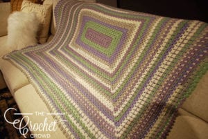 Modern Rectangle Granny Afghan by Jeanne Steinhilber