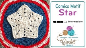 Crochet Comic Large Stars Motif Pattern