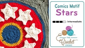 Crochet Comic Small Stars Motif Pattern