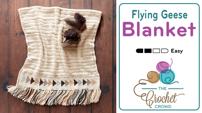 Crochet Flying Geese Baby Blanket Pattern
