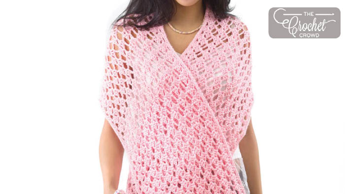 Crochet Pink Ribbon Shawl Pattern + Tutorial